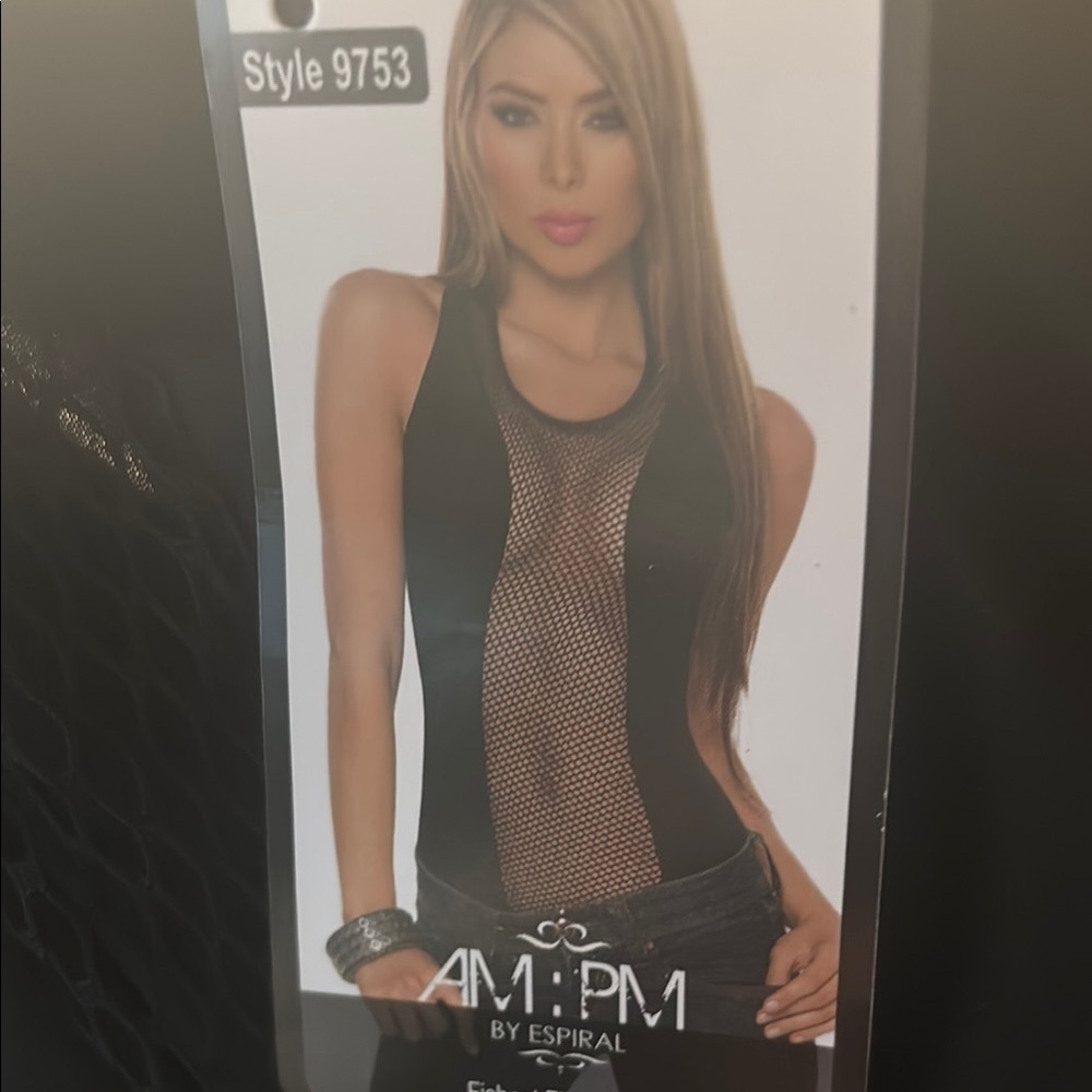 Black Mesh Tank Top